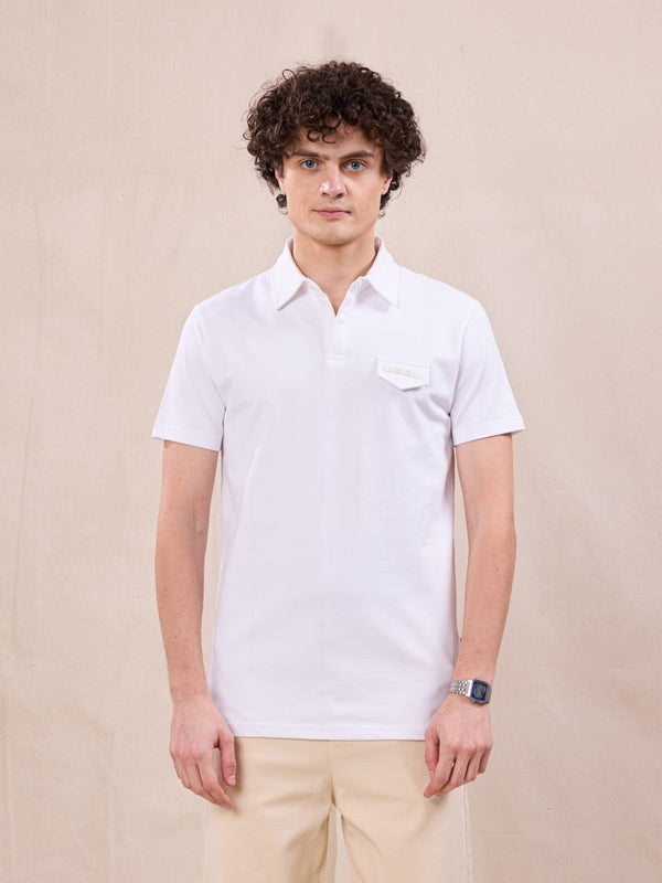 White Plain Polo T-Shirt